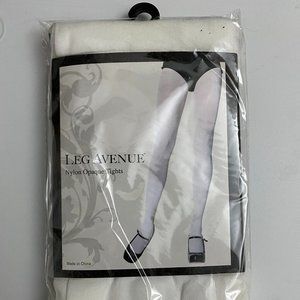 Leg Avenue White Ballet Nylon Opaque Tights